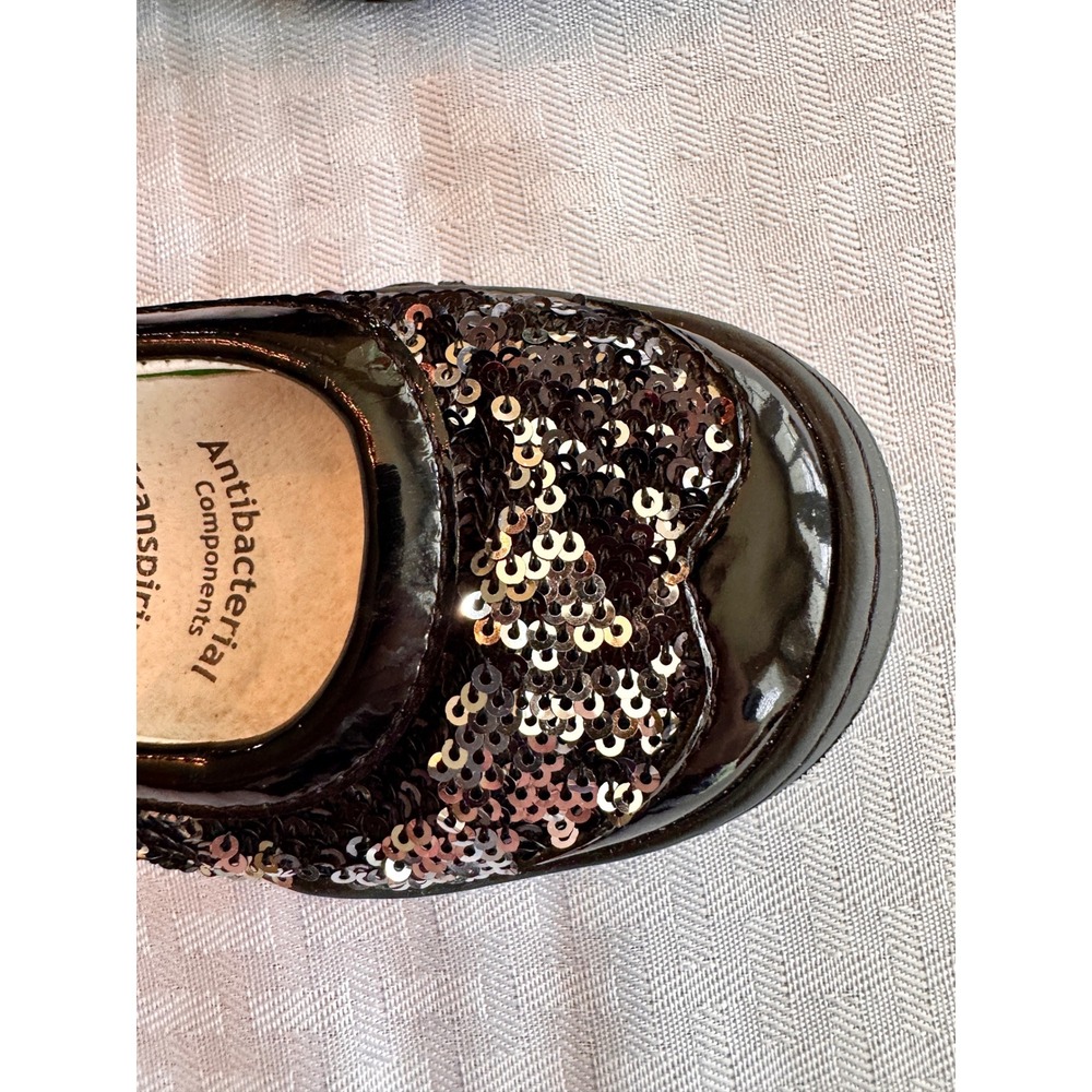 Primigi Black Patent Sequin Mary Jane Dress Shoes Girls EU 27‎ US 10 Sparkly - Picture 13 of 15